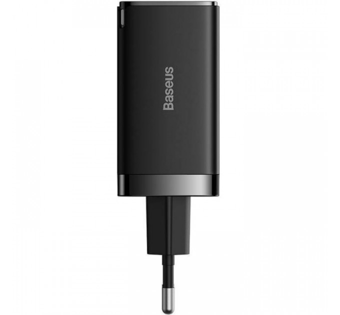Зарядний пристрій Baseus 2xUSB-C 65W + 1xUSB GaN + cable USB-C to USB-C 100W 1.0m black (CCGP120201)