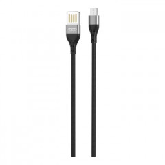 Дата кабель USB 2.0 AM to Micro 5P 1.0m 2.4A double-sided NB188 gray XO (6920680879717)