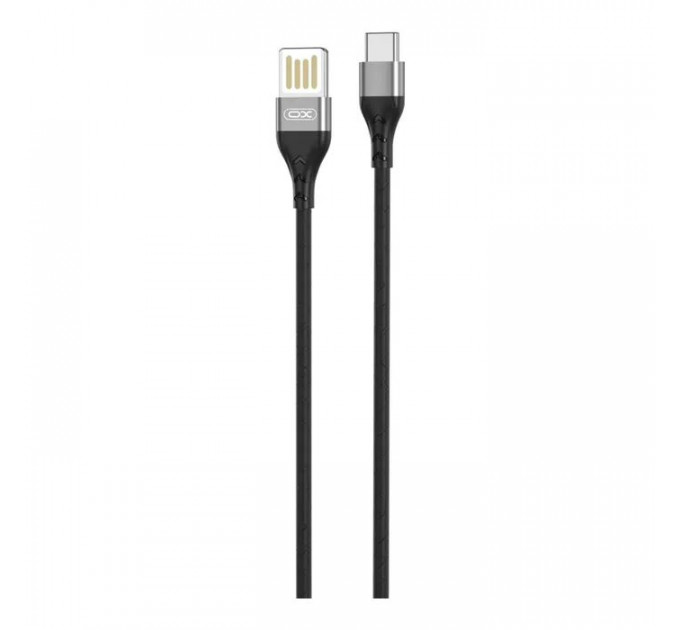 Дата кабель USB 2.0 AM to USB-C 1.0m 2.4A double-sided NB188 gray XO (6920680879700)