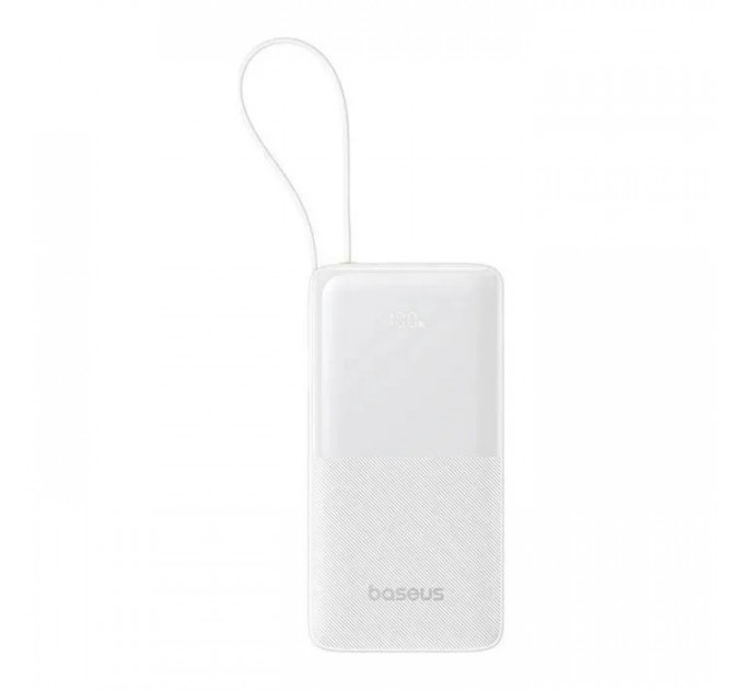 Батарея універсальна Baseus Bipow 2 20000mAh 20W with USB-C cable white (P10077101213-01)