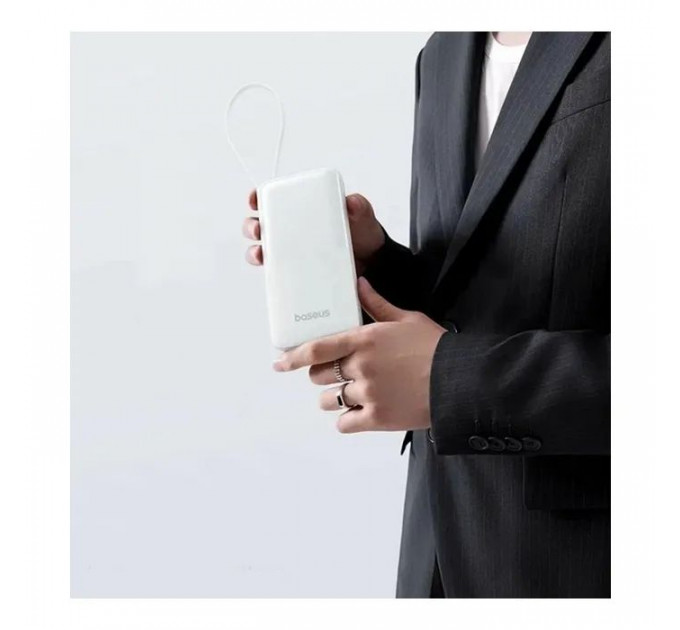 Батарея універсальна Baseus Bipow 2 20000mAh 20W with USB-C cable white (P10077101213-01)