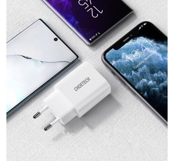 Зарядное устройство для Choetech USB-C PD20W white (Q5004-V5)