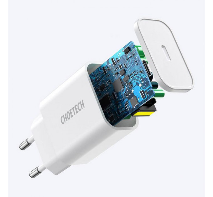 Зарядное устройство для Choetech USB-C PD20W white (Q5004-V5)