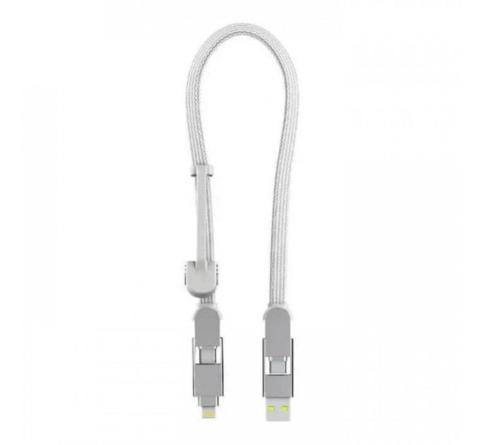Дата кабеля 6in1 inCharge XL 0.3m white Rolling Square (XLS02R)