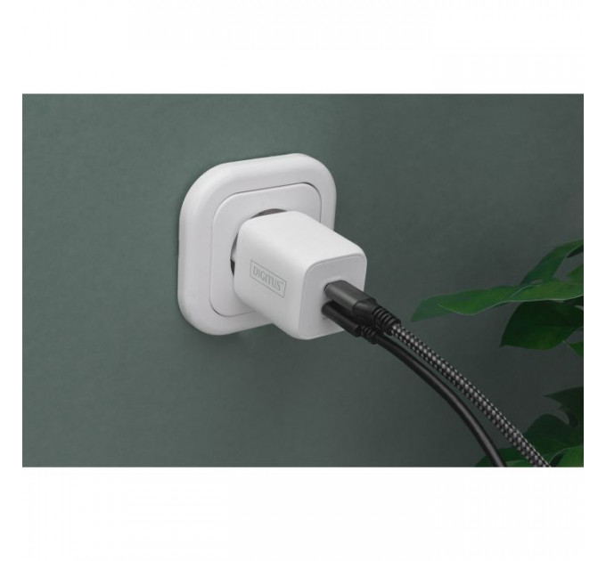 Зарядний пристрій Digitus 2xUSB-C PD65W GaN (DA-10063)