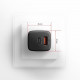 Зарядний пристрій AXAGON 1xUSB QC3.0 + 1xUSB-C PD20W black (ACU-PQ20)