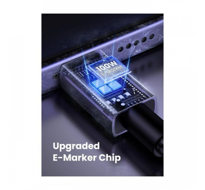 Дата кабель USB-C to USB-C 3.0m 100W L512 gray Ugreen (45065)