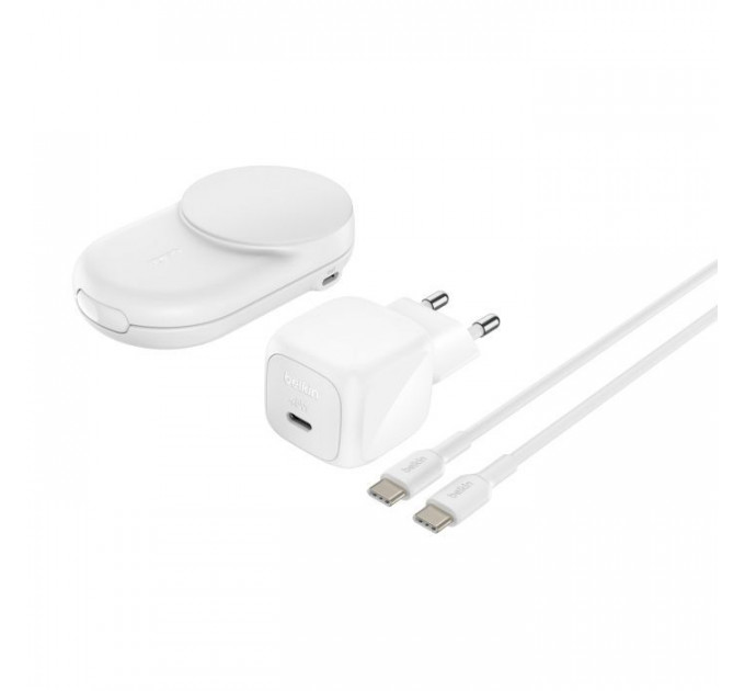 Зарядний пристрій Belkin UltraCharge Wireless 2-in-1 25W white (WIZ039KQWH)