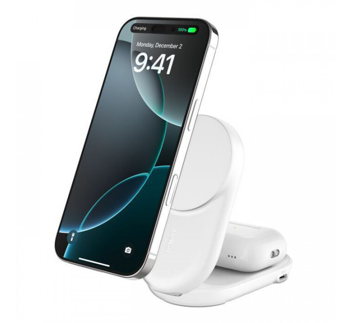 Зарядний пристрій Belkin UltraCharge Wireless 2-in-1 25W white (WIZ039KQWH)
