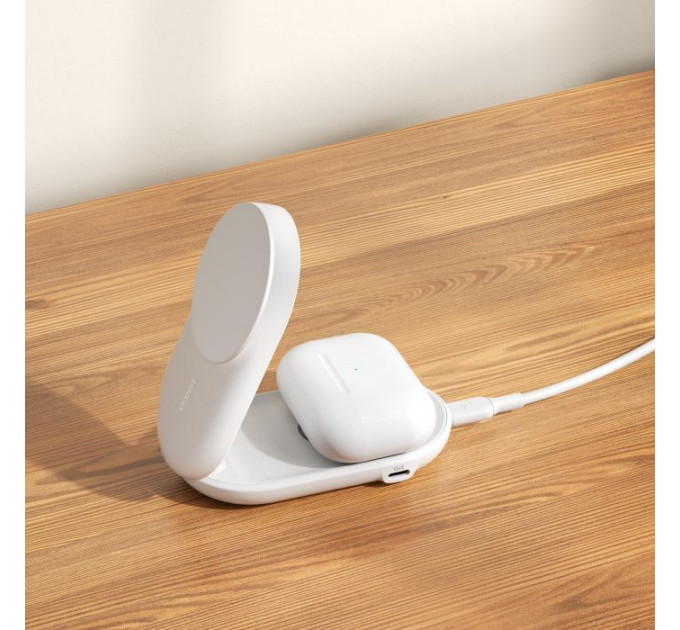 Зарядний пристрій Belkin UltraCharge Wireless 2-in-1 25W white (WIZ039KQWH)