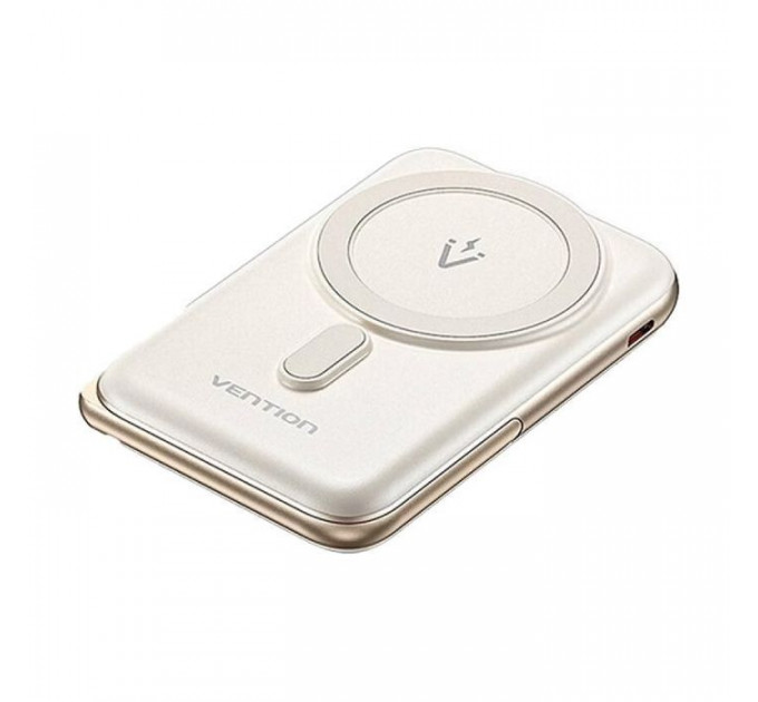 Батарея універсальна VENTION Magnetic Wireless 10000mAh 20W PD USB-C In\/Out, QI-15W White (FHNW0)