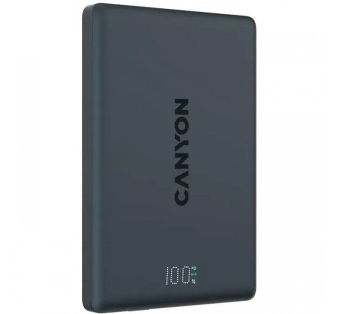 Батарея универсальная Canyon 5000mAh OnPower 500 PD20W Magnetic Wireless MagSafe Black (CNS-CPB500B)