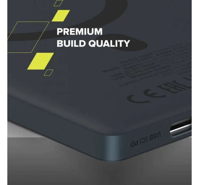 Батарея универсальная Canyon 5000mAh OnPower 500 PD20W Magnetic Wireless MagSafe Black (CNS-CPB500B)