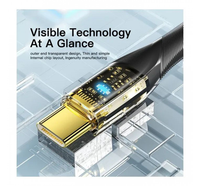Дата кабель USB 2.0 AM to USB-C 1.0m 7A black Essager (EXCT-XJ01-P)