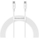 Дата кабель USB-C to USB-C 2.0m 100W white Baseus (CATYS-C02)