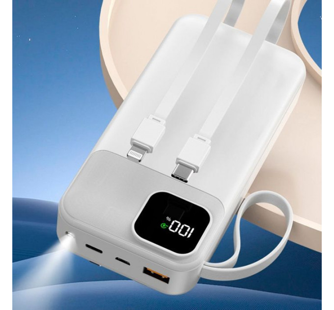 Батарея універсальна TheGeneral 20000mah Voltix, 22.5W Fast Charge PD White (40012819-08)