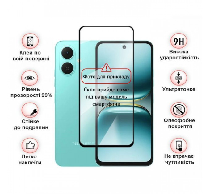 Стекло защитное BeCover 10D Tecno Spark Go 2 (KM4) Black (714370)