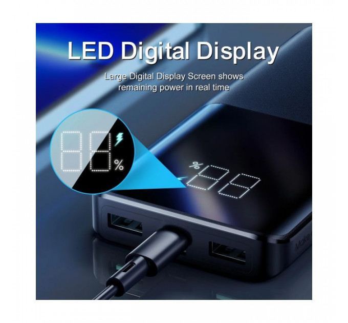 Батарея универсальная JOYROOM 10000mAh 22,5W PD, QC/3.0, 2*USB-A, USB-C In/Out, MicroUSB in, Black (JR-QP191)
