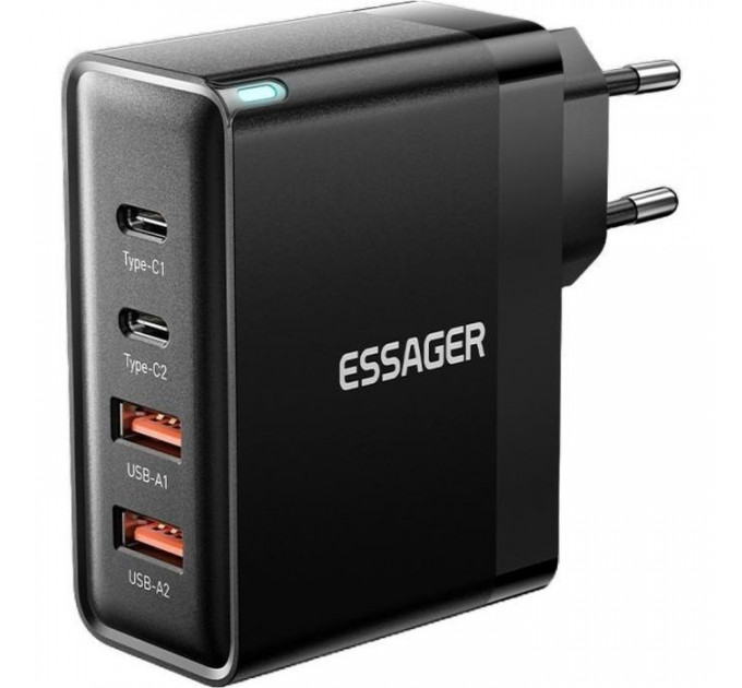 Зарядний пристрій 2xUSB-C + 2xUSB 100W Essager (ECT2CA-QYB01-Z)