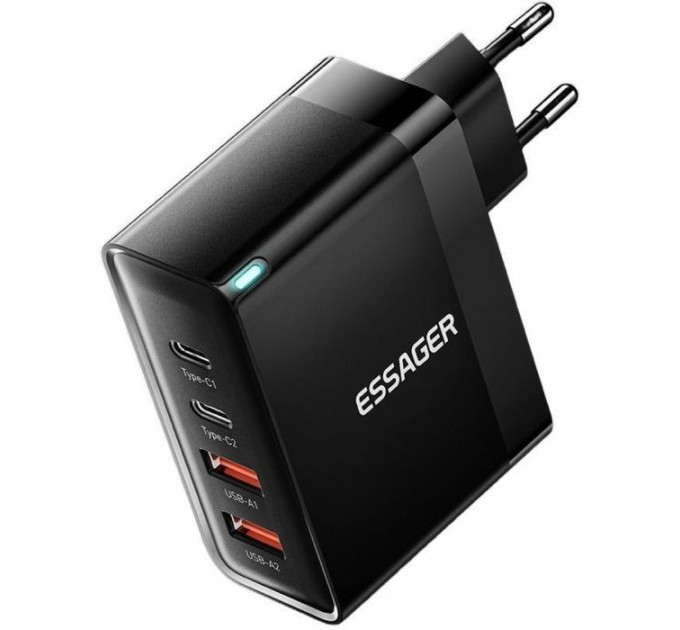 Зарядний пристрій 2xUSB-C + 2xUSB 100W Essager (ECT2CA-QYB01-Z)