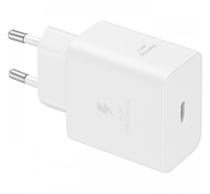 Зарядное устройство для Samsung USB-C 45W + cable USB-C to USB-C white (EP-T4511XWEGEU)
