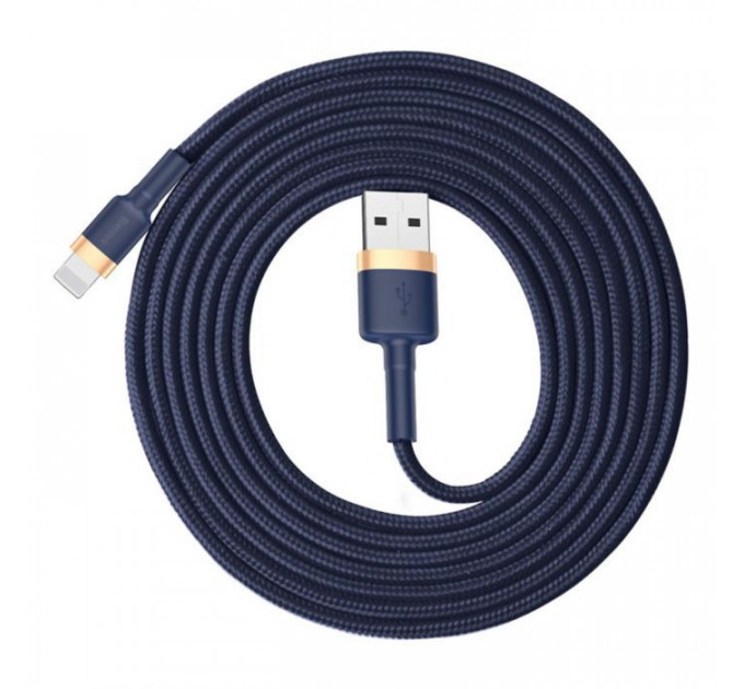 Дата кабель USB 2.0 AM to Lightning 2.0m 1.5A Cafule gold+blue Baseus (CALKLF-CV3)