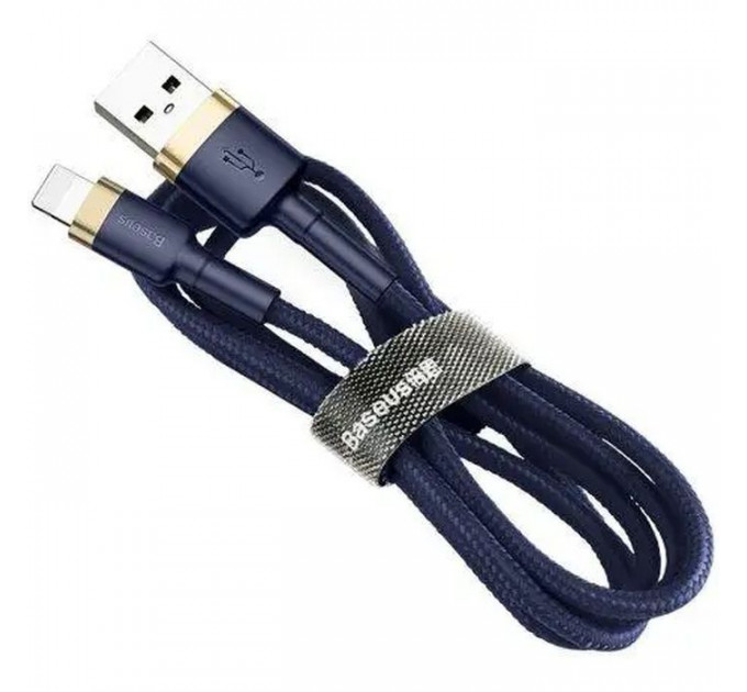 Дата кабель USB 2.0 AM to Lightning 2.0m 1.5A Cafule gold+blue Baseus (CALKLF-CV3)