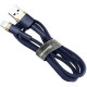 Дата кабель USB 2.0 AM to Lightning 2.0m 1.5A Cafule gold+blue Baseus (CALKLF-CV3)