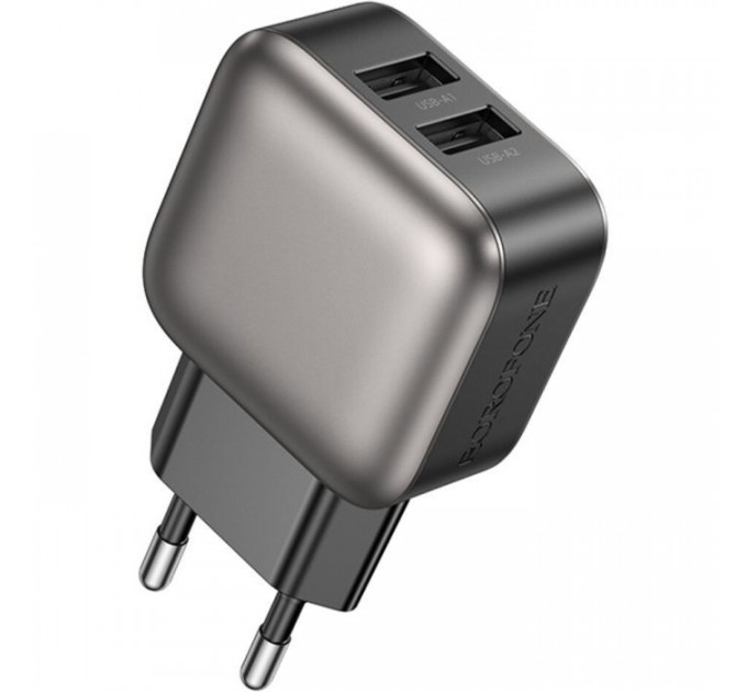 Зарядний пристрій BOROFONE 2xUSB BAS51A black (6941991116100)