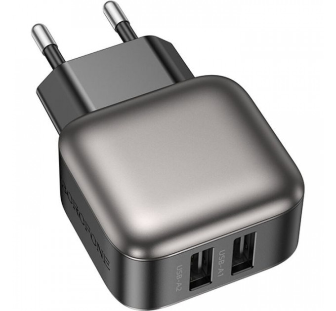 Зарядний пристрій BOROFONE 2xUSB BAS51A black (6941991116100)