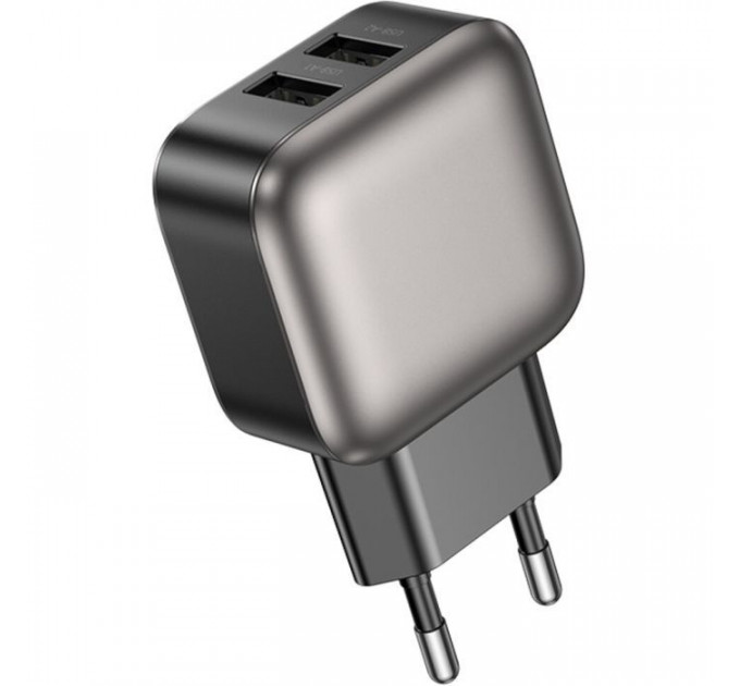 Зарядний пристрій BOROFONE 2xUSB BAS51A black (6941991116100)