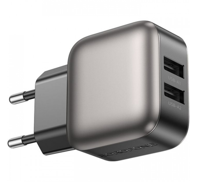 Зарядний пристрій BOROFONE 2xUSB BAS51A black (6941991116100)