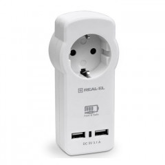 Зарядний пристрій REAL-EL 2*USB 15W (CS-30)
