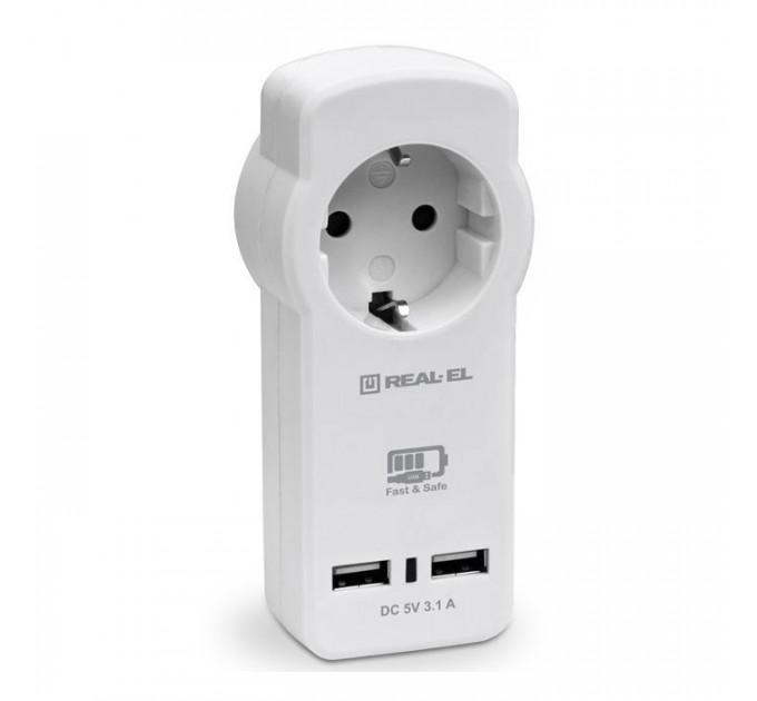 Зарядний пристрій REAL-EL 2*USB 15W (CS-30)