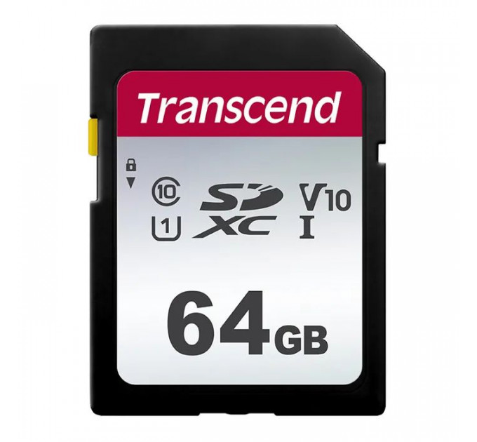 Карта пам/'яті Transcend 64GB SDXC class 10 UHS-I U1 V10 (TS64GSDC300S)