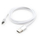 Дата кабель USB 2.0 AM to Micro 5P 1m LED silver Vinga (VCPDCMLED1S)