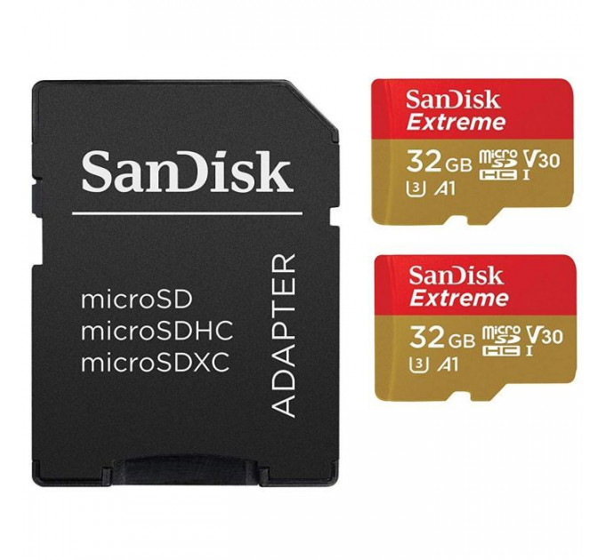 Карта пам/'яті SanDisk 32GB microSD class 10 UHS-I U3 V30 A1 Extreme (SDSQXAF-032G-GN6AT)