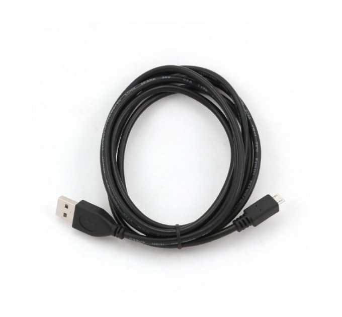 Дата кабель USB 2.0 AM to Micro 5P 0.1m Cablexpert (CCP-mUSB2-AMBM-0.1M)