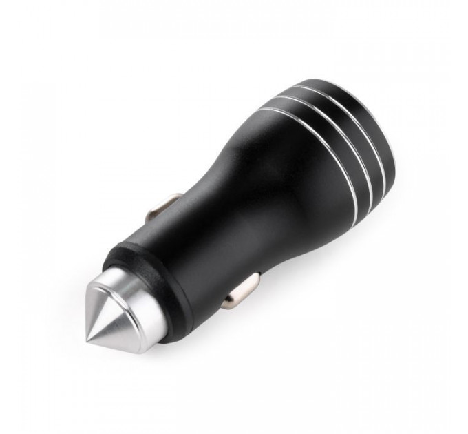 Зарядний пристрій Vinga QC3 Quick Dual USB Car Charger aluminium 18W Max (VCCQAABK)