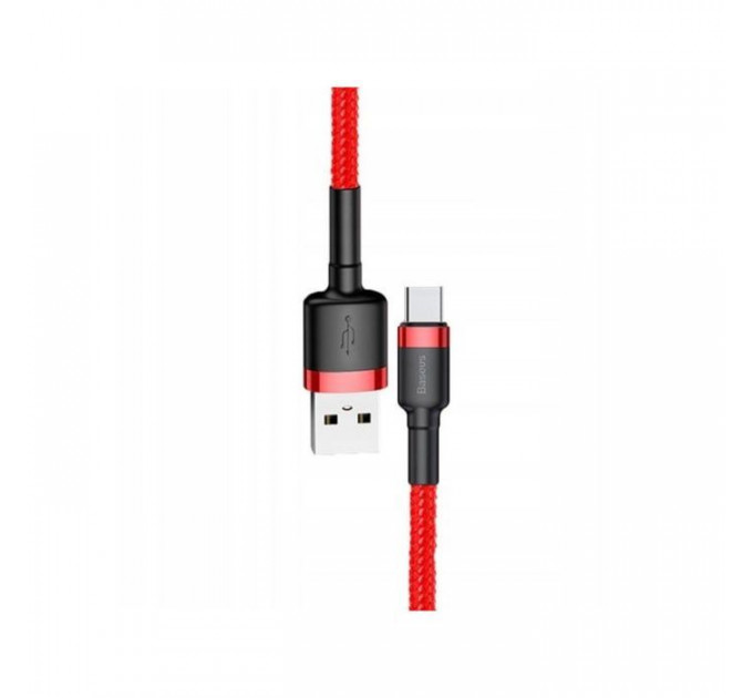 Дата кабель USB 2.0 AM to USB-C 1.0m Cafule 3A red+red Baseus (CATKLF-B09)