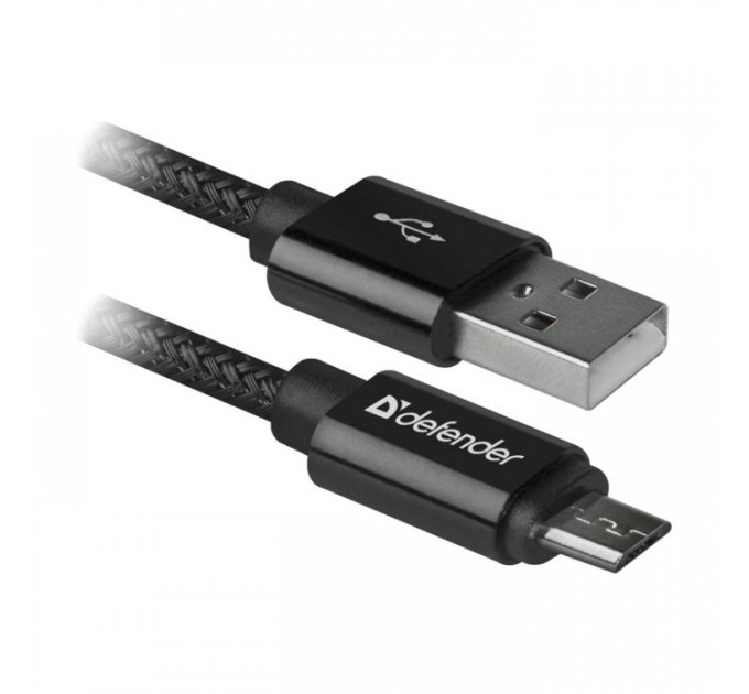 Дата кабель USB 2.0 AM to Micro 5P 1.0m USB08-03T PRO black Defender (87802)