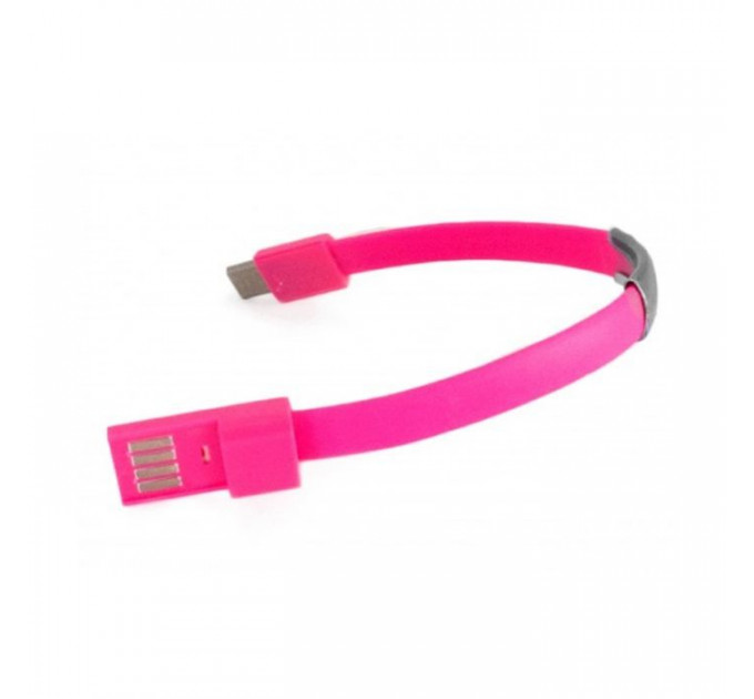 Дата кабель USB 2.0 AM to USB-C 0.18m pink Extradigital (KBU1780)