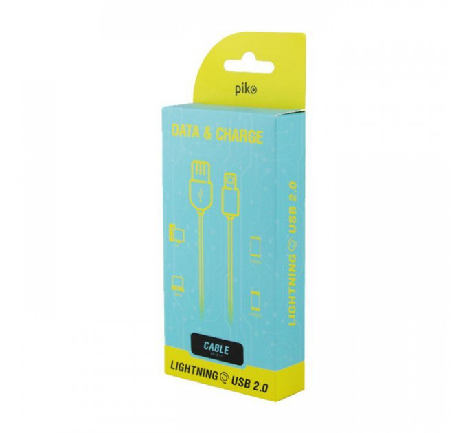 Дата кабель USB 2.0 AM to Lightning 1.2m white Piko (1283126496165)