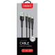 Дата кабеля USB 2.0 AM to Lightning + Micro 5P + USB-C 1.4m CBFLEXU1 bl Intaleo (1283126487521)