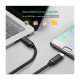 Дата кабель USB-C to USB-C 1.0m US286 3A Black Ugreen (50997)