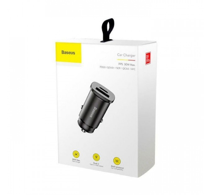 Зарядний пристрій Baseus Square PPS USB QC 4.0 + Type-C PD 3.0 SCP 30W (CCALL-AS01)