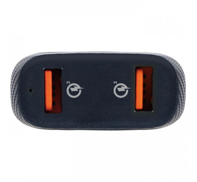 Зарядний пристрій Gembird 2 port 36W QC3.0 (TA-U2QC3-CAR-01)