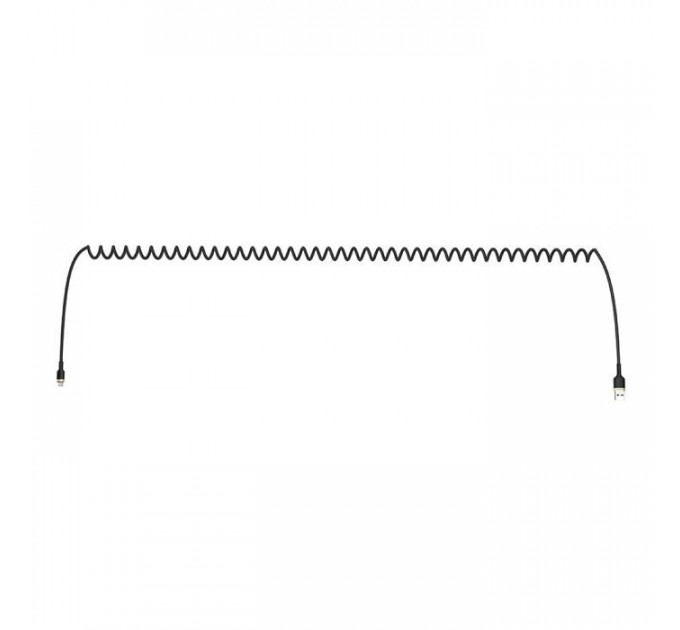 Дата кабель USB 2.0 AM to Micro 5P 1.0m spiral black ColorWay (CW-CBUM051-BK)