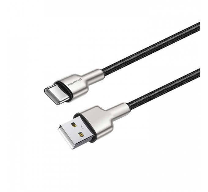 Дата кабель USB 2.0 AM to USB-C 1.0m head metal black ColorWay (CW-CBUC046-BK)