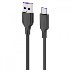 Дата кабель USB 2.0 AM to USB-C 1.0m Glow black 2E (2E-CCAC-BL)